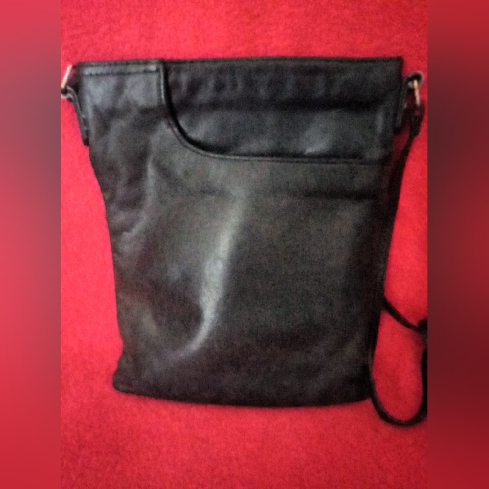 Margot Radley Black Pebbled Leather Crossbody Bag
